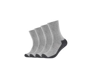Sportsocken CAMANO "pro tex 4er Pack", Damen, Gr. 47-49, grau, 53% Baumwolle, 25% Polyester, 20% Polyamid, 2% Elasthan, Colorblocking, Socken Sportsocken (47927827-47) grau