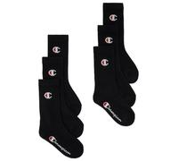 Champion Kinder Socken 6er Pack Crew 70% Baumwolle/28% Polyester/2% Elasthan Schwarz Gr. 31-34