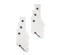 Sportsocken CHAMPION, Mädchen, Gr. 31-34, weiß (nny, nny, wht, wht, oxgm, oxgm, ns1), Obermaterial: 70% Baumwolle, 28% Polyester, 2% Elasthan, Socken Sportsocken, für Kinder, sportlicher Stil, aus Bau
