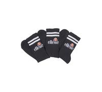 ellesse Unisex Sportsocken PULLO, 3 Paar - Tennissocken, Crew Socken, Logo Schwarz 41-46