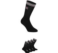 Sportsocken FILA "UNISEX TOP QUALITY FULL TERRY VINTAGE SOCKS", Damen, Gr. 35-38, schwarz, Baumwollmischung, unifarben, normal, Socken Sportsocken, sportliches Design mit Logodetail (54351144-35)