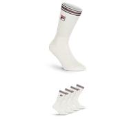 Sportsocken FILA "UNISEX TOP QUALITY FULL TERRY VINTAGE SOCKS", Herren, Gr. 35-38, weiß, Baumwollmischung, unifarben, normal, Socken Sportsocken, sportliches Design mit Logodetail (77926038-35) weiß
