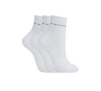 Sportsocken G-STAR "MUSK, 3 PACK ANKLET SPORTS SOCKS", Damen, Gr. 39-42, hellweiß, Materialmix, unifarben, Socken Sportsocken, unifarben, mit Logo-Jacquard (75918952-39) hellweiß