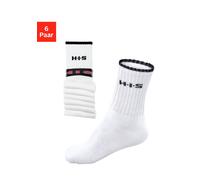 Sportsocken H.I.S, Damen, Gr. 35-38, weiß, Baumwollmischung, Rippstruktur, elastisch, Socken Sportsocken, mit Frottee & verstärkten Belastungszonen (350916-35) weiß