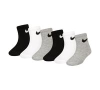 Sportsocken NIKE SPORTSWEAR "NHN NIKE BASIC PACK QUARTER", Mädchen, Gr. - (4/5), bunt (weiß, dunkelgrau, schwarz), Materialmix, unifarben, Socken Sportsocken, für Kinder, für vielseitige Aktivitäten (