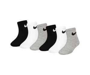 Sportsocken NIKE SPORTSWEAR "NHN NIKE BASIC PACK QUARTER", Mädchen, Gr. - (4/5), bunt (weiß, dunkelgrau, schwarz), Materialmix, unifarben, Socken Sportsocken, für Kinder, für vielseitige Aktivitäten (