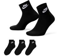 Sportsocken NIKE SPORTSWEAR "U NK NSW EVERYDAY ESSENTIAL AN", Damen, Gr. M (38/41), schwarz, Obermaterial: 98% Polyester, 2% Elasthan, Socken Sportsocken, für vielseitige Aktivitäten, 3er-Pack, sportl
