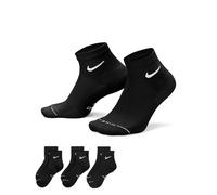Sportsocken NIKE "U NK ED ELVD ANK 3P - 144", Damen, Gr. XL (46/50), schwarz (multi, color3), Obermaterial: 69% Baumwolle, 29% Polyester, 2% Elasthan, Socken Sportsocken, für Erwachsene, mit sportlich