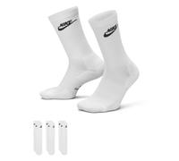 Sportsocken NIKE "U NK ED ELVD CRW 3P FUTRA -144", Damen, Gr. S (34/37), weiß (multi, color), Obermaterial: 67% Baumwolle, 30% Polyester, 3% Elasthan, Socken Sportsocken (81295705-S) multi, color