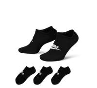 Sportsocken NIKE "U NK NSW EVERYDAY ESSENTIAL NS", Damen, Gr. L (42/45), schwarz (schwarz, weiß), Obermaterial: 98% Polyester, 2% Elasthan, Socken Sportsocken, für sportliche Aktivitäten, weiches Mate