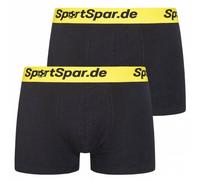 Sportspar.de Herren "Double Sparbuchse" Boxershorts 2er-Pack schwarz-gelb S