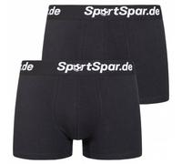 Sportspar.de Herren "Double Sparbuchse" Boxershorts 2er-Pack schwarz-weiß L