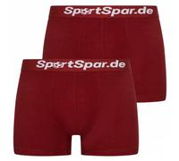 Sportspar.de Herren "Double Sparbuchse" Boxershorts 2er-Pack weinrot XL