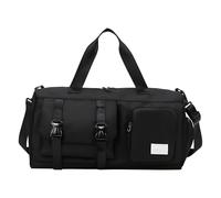 Sporttasche 47 * 23 * 25cm, Reisetasche mit Schuhfach Nassfach, Wasserdicht Reisetaschen Weekender Travel Gym Duffle Bag, Schwimmtasche Trainingstasche Badetasche für Fitness, Sport, Reisen (Schwarz)