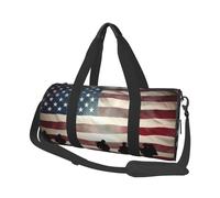 Sporttasche Damen Herren Reisetasche mit amerikanischer Flagge Canvas Reisetasche für Reisen Schwimmen Fitness Training Sport Schwarz One Size Schwarz Größe Schwarz One Size, blacks, One size
