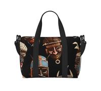 Sporttasche Damen Herren Reisetasche Reisetasche Seesack Afrikanisches Ritual Ethnische Stammes-Weekender Tasche Canvas Tragetasche für Übernachtung für Reisen Schwimmen Fitness Workout Sport Seesack