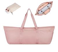 Sporttasche Damen Yogatasche Groß Reisetasche mit Schuhtasche & Nassfach Tragetasche Herren Fitnessstudio Pilates Tasche für Yogamatten Rosa