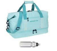 Sporttasche Elephant One Nassfach 47 cm 30L Schuhfach 13115 Mint +Flasche | Damen Herren Reisetasche 0L Schuhfach Mattenhalter Innentaschen Sport Gym Reise Sauna Fitness Schultertasche Tasche