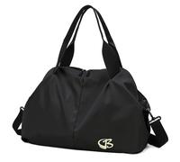 Sporttasche für Damen, klein, Sporttasche mit Feuchttasche, Sporttasche, wasserdichte Reisetasche, weiche Wochenendtasche, Turnbeutel für Damen, Schwarz , Mittel, altmodisch
