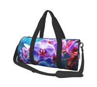 Sporttasche für Damen und Herren, Reisetasche, bunte Orchideen, Blumen, Wochenendtasche, Segeltuch, Handgepäcktasche für Reisen, Schwimmen, Fitness, Workout, Sport, Duffle-Tasche, Schwarz,