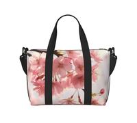 Sporttasche für Damen und Herren, Reisetasche, Husky, Hund, Wochenendtasche, Segeltuch, Handgepäcktasche für Reisen, Schwimmen, Fitness, Workout, Sport, Cherry Blossom, Einheitsgröße