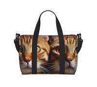 Sporttasche für Damen und Herren, Reisetasche, Reisetasche, Katzen, Wochenendtasche, Segeltuch, Handgepäcktasche für Reisen, Schwimmen, Fitness, Workout, Sport, Duffle Bag, Katzendesign, Einheitsgröße