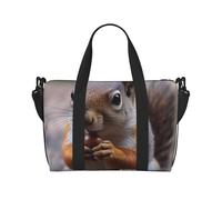 Sporttasche für Damen und Herren, Reisetasche, Reisetasche, weißer Tiger, Wochenendtasche, Segeltuch, Handgepäcktasche für Reisen, Schwimmen, Fitness, Workout, Sport, Duffle Bag, Süßes Eichhörnchen,