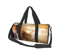 Sporttasche für Damen und Herren, Reisetasche, Tragetasche, Klavier, Violine, Musiknoten, Wochenendtasche, Segeltuch, Handgepäcktasche für Reisen, Schwimmen, Fitness, Workout, Sport, Duffle-Tasche,