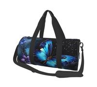 Sporttasche für Damen und Herren, Reisetasche, Wochenendtasche, Handgepäck, Übernachtungstasche, für Reisen, Schwimmen, Fitness, Workout, Sport, Galaxie, Blau, Schmetterling, Galaxy Blue Butterfly