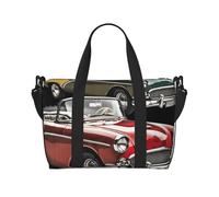 Sporttasche für Damen und Herren, Reisetasche, Wochenendtasche, Handgepäck, Übernachtungstasche, für Reisen, Schwimmen, Fitness, Workout, Sport, schlafende Katze, Seesack, Oldtimer-Roadster