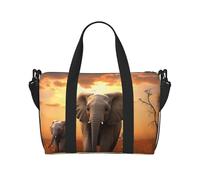 Sporttasche für Damen und Herren, Reisetasche, Wochenendtasche, Handgepäcktasche für Reisen, Schwimmen, Fitness, Workout, Sport, Donut-Duffle Bag, Niedlicher wilder Elefant, Einheitsgröße