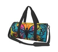 Sporttasche für Damen und Herren, Reisetasche, Wochenendtasche, Handgepäcktasche für Reisen, Schwimmen, Fitness, Workout, Sport, niedlicher Elefant, Spieltasche, Butterfly Batikfärbung, Einheitsgröße