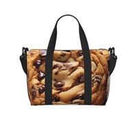 Sporttasche für Damen und Herren, Reisetasche, Wochenendtasche, Handgepäcktasche für Reisen, Schwimmen, Fitness, Workout, Sport, zwei große Pandas, Schokoladenkekse, Einheitsgröße