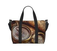 Sporttasche für Damen und Herren, Reisetasche, Wochenendtasche, Handgepäcktasche für Reisen, Schwimmen, Fitness, Workout, Sport, niedlicher Elefant, Spieltasche, Kompass und alte Weltkarte