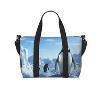 Sporttasche für Damen und Herren, Reisetasche, Wochenendtasche, Handgepäcktasche für Reisen, Schwimmen, Fitness, Workout, Sport, Penthouse, Blick über New York, Manhattan, Duffle Bag, Pinguin