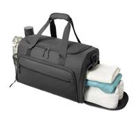 Sporttasche für Herren und Damen, kleine Fitness-Workout-Sporttasche mit Nassfach und Schuhfach, wasserabweisend, Wochenendtasche für die Nacht, Schwarz, Einheitsgröße, Einfach und praktisch