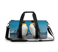 Sporttasche für Reisen, Golden Retriever, Hunde, Welpen, Haustiere, Reisetasche mit Fach, Workout-Tasche, Übernachtungstasche für Damen und Herren, Happy Penguins, 17.7in/9in/9in