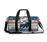 Sporttasche für Reisen, Golden Retriever, Hunde, Welpen, Haustiere, Reisetasche mit Fach, Workout-Tasche, Übernachtungstasche für Damen und Herren, Eishockey-Aufdruck, 17.7in/9in/9in