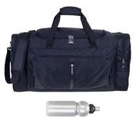 Sporttasche groß Damen Herren Large 52 cm 40 L Nassfach Reisetasche Sport Fitness Sauna Saunatasche Schwimmtasche Tasche groß Force 5176 Large + Trinkflasche (Black (Schwarz))