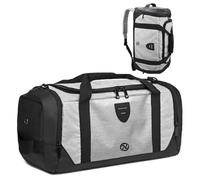 Sporttasche Herren 40L Reisetasche Sporttaschen mit Schuhfach Nassfach Wasserdicht Trainingstasche mit Rucksack Weekender Duffle Bag Travel Gym Tasche Fitnesstasche für Herren Damen (Grey)