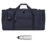 Sporttasche Herren Damen sehr groß XXL Spear Gym 68 cm 65 Liter Bag Fußballtasche Saunatasche Sport Fitness Sauna Gymbag 658 Large + Trinkflasche (Schwarz)