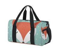 Sporttasche mit Cartoon-Fuchs-Motiv, niedlicher Fuchs, Wochenende, Übernachtungstasche, Reisetasche, Reisetasche, für Kinder, Mädchen, Jungen, Damen, Herren