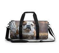 Sporttasche mit englischen Bulldoggen, wasserabweisend, Reisetasche, leicht, für Reisen, Sport, weiß, 45 cm/22,9 cm/22,9 cm/22,9 cm, weiß, 17.7in/9in/9in