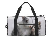 Sporttasche mit Kaninchen- und Katzenmotiv für Männer und Frauen, große Wochenendtasche, Handgepäcktasche mit Schuhfach für Workout, Stil, Einheitsgröße, Stil:, Einheitsgröße