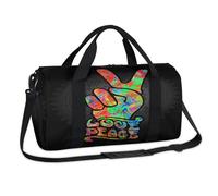 Sporttasche mit Mandala-Motiv, Motiv: Peace Love, für Wochenende, Übernachtung, Freizeit, Reisetasche, Reisetasche, Reisetasche, für Kinder, Mädchen, Jungen, Damen, Herren