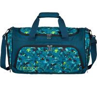 Sporttasche NEOXX "Move", Kinder, Gr. B/H/T: 43cm x 26cm x 24cm, blau (petrol extreme), Polyester, Taschen Sporttasche, teilweise aus recyceltem Material (24057341-0)