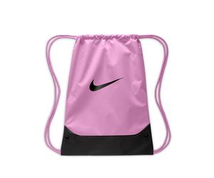 Sporttasche NIKE "NK BRSLA DRAWSTRNG - X", lt magenta, schwarz, schwarz, Obermaterial: 100% Polyester, Taschen Sporttasche, für Fitness und sportliche Aktivitäten, aus Polyester, pflegeleicht (7654890