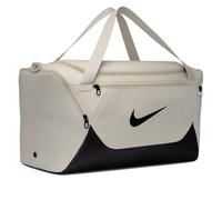 Sporttasche NIKE "NK BRSLA S DUFF - X", light bone, schwarz, schwarz, Obermaterial: 100% Polyester, Taschen Sporttasche, mit belüftetem Seitenfach, mit Reißverschlusstasche vorne (91098545-0) light bo