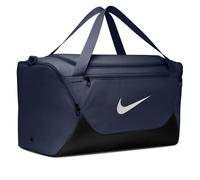 Sporttasche NIKE "NK BRSLA S DUFF - X", midnight navy, schwarz, weiß, Obermaterial: 100% Polyester, Taschen Sporttasche, mit belüftetem Seitenfach, mit Reißverschlusstasche vorne (20597733-0) midnight