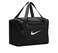 Sporttasche NIKE "NK BRSLA XS DUFF - X", schwarz, schwarz, weiß, Obermaterial: 100% Polyester, Taschen Sporttasche, für Erwachsene, mit belüftetem Seitenfach, mit beschichtetem Boden (79614910-0) schw